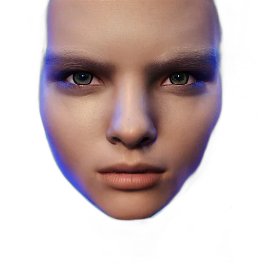 face, robot, mask, jewelry, 3d render, photorealistic, concept art, cyberpunk transparent PNG cut-out
