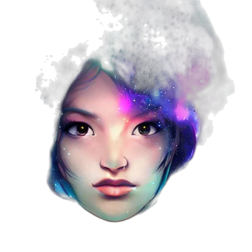 face, mask, crown, hair transparent PNG cut-out