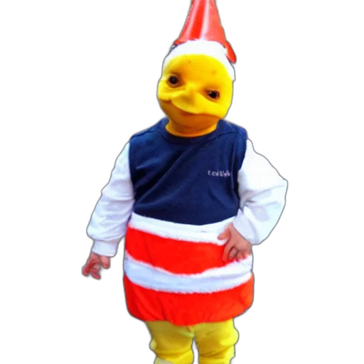 mask, hat, creature, jacket, 3d render, cute, baby, chick transparent PNG cut-out