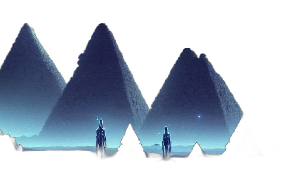 concept art, pixel art, vaporwave, fantasy art, outer space, fog, night, snow transparent PNG cut-out