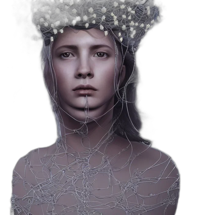 crown, face, mask, jewelry, photorealistic, concept art, fantasy art, cyberpunk transparent PNG cut-out
