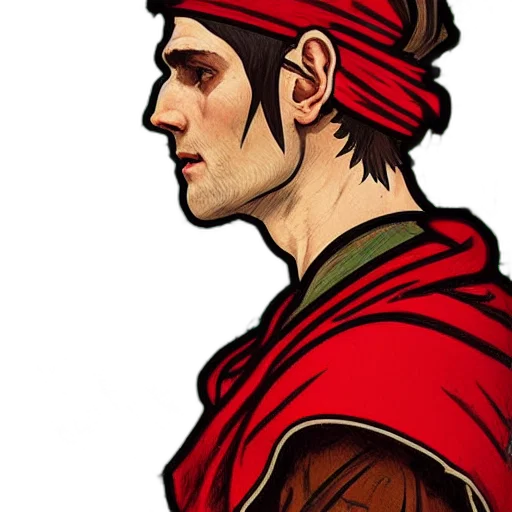 face, staff, comic book art, fantasy art, concept art, cartoon, red, beautiful transparent PNG cut-out