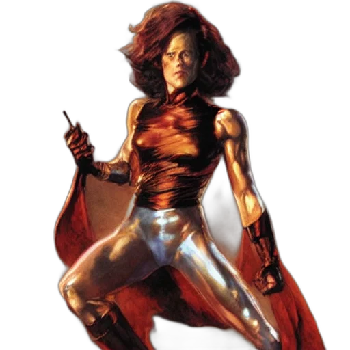 comic book art, concept art, sigourney, weaver transparent PNG cut-out
