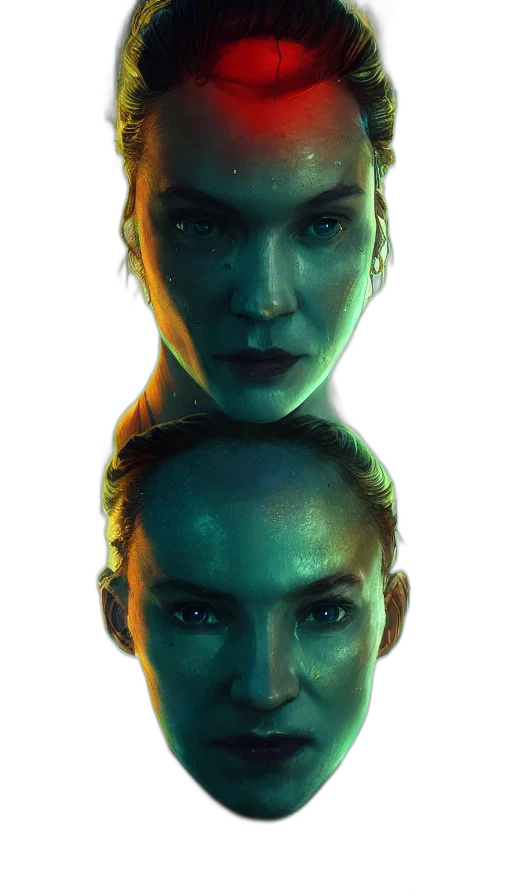 face, mask, crown, robot transparent PNG cut-out
