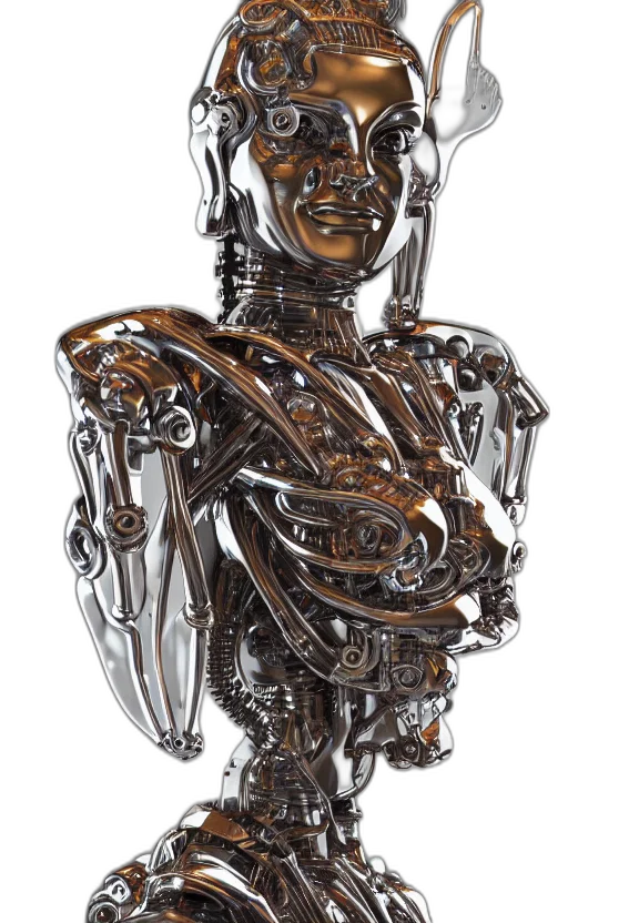 robot, jewelry, face, crown transparent PNG cut-out