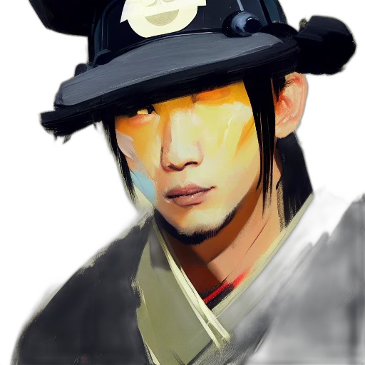 hat, staff, face, mask, photorealistic, fantasy art, oil painting, watercolor transparent PNG cut-out