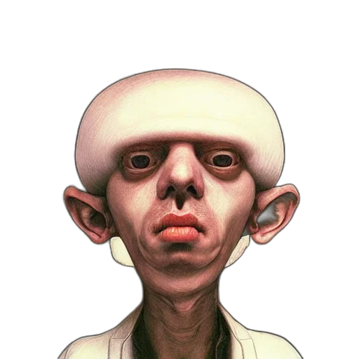 face, mask, staff, creature transparent PNG cut-out