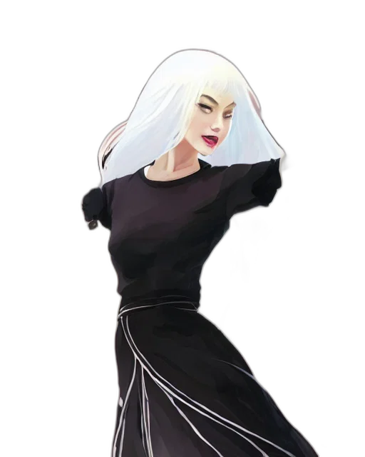 dress, staff, concept art, fantasy art transparent PNG cut-out
