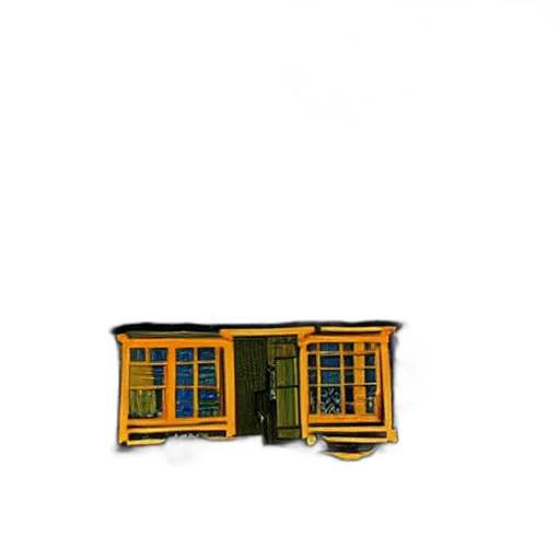 furniture, building, robot, car, 3d render, pixel art, concept art, photorealistic transparent PNG cut-out