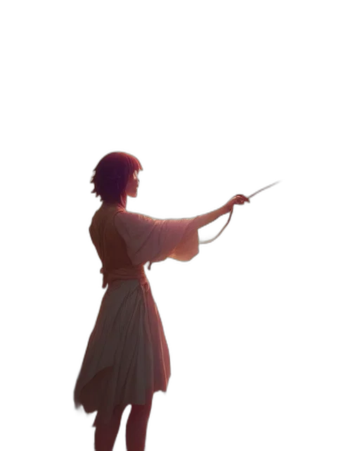 staff, sword, weapon, dress, concept art, 3d render, fantasy art, photorealistic transparent PNG cut-out