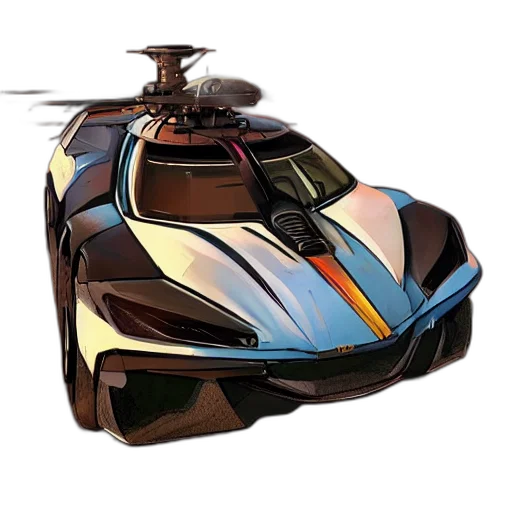 car, 3d render, concept art, photorealistic transparent PNG cut-out