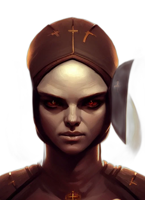 face, mask, staff, crown, fantasy art, concept art, comic book art, photorealistic transparent PNG cut-out