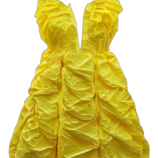 dress, jacket, crown, 3d render, neon, golden, yellow transparent PNG cut-out