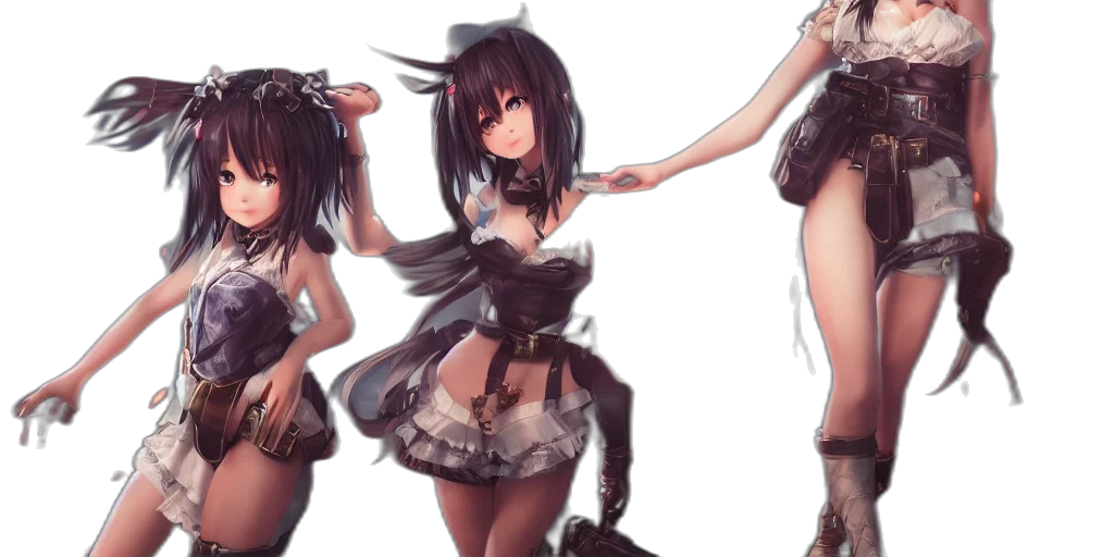dress, concept art, anime, fantasy art transparent PNG cut-out