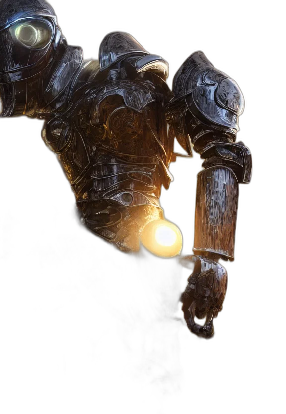 robot, weapon, sword, staff transparent PNG cut-out