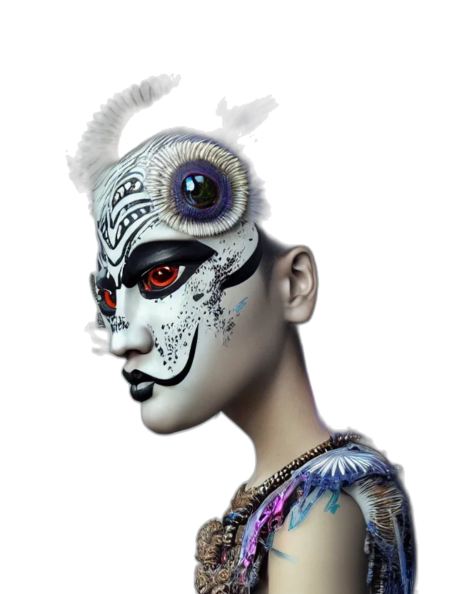 mask, face, robot, jewelry transparent PNG cut-out