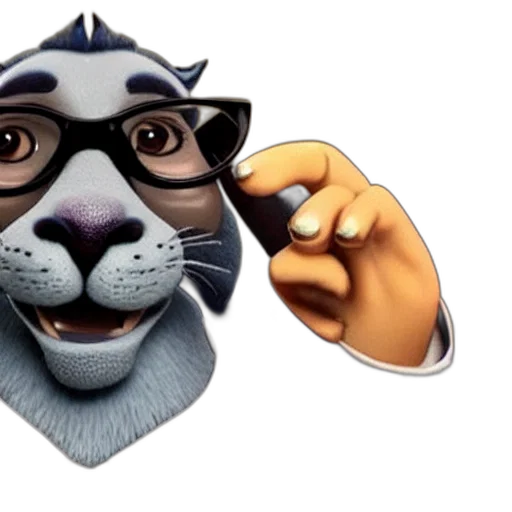 mask, animal, 3d render, concept art transparent PNG cut-out