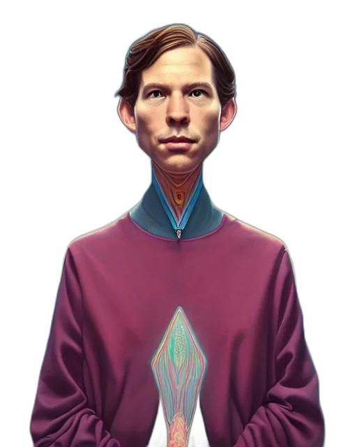 jacket, face, staff, robot transparent PNG cut-out