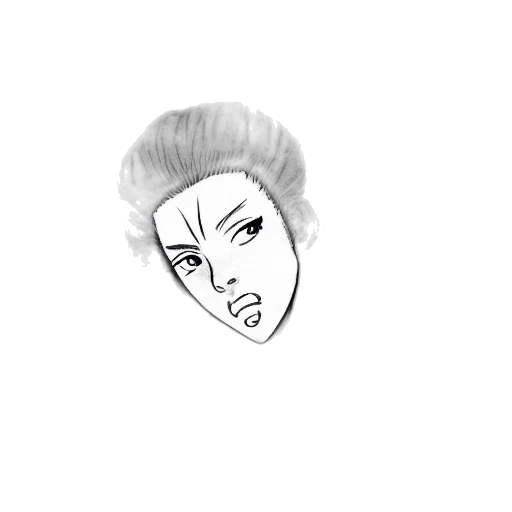 face, hair, mask, creature transparent PNG cut-out