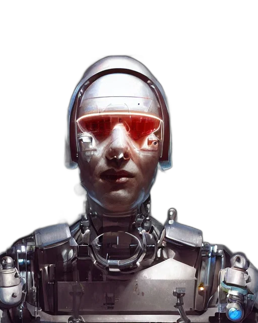 robot, face, mask, cyberpunk, concept art, 3d render, comic book art, masked transparent PNG cut-out