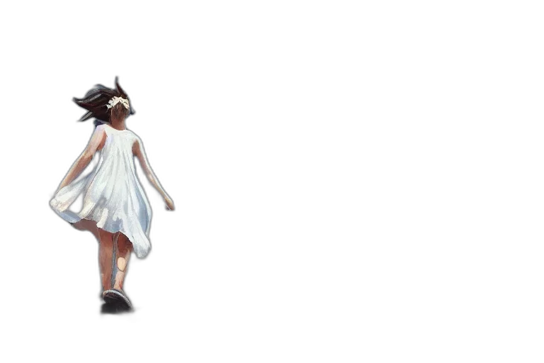 dress, creature, shoes, hair transparent PNG cut-out