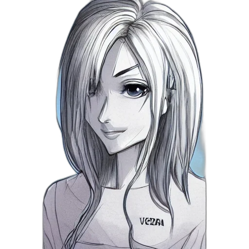 face, staff, robot, hair, anime, cartoon, comic book art, photorealistic transparent PNG cut-out