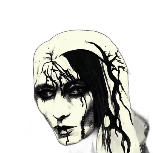 face, mask, crown, creature, concept art, fantasy art, comic book art, photorealistic transparent PNG cut-out