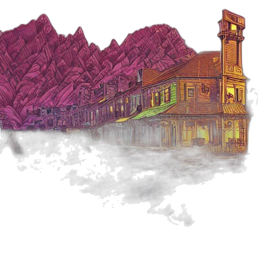 building, concept art, pixel art, watercolor transparent PNG cut-out