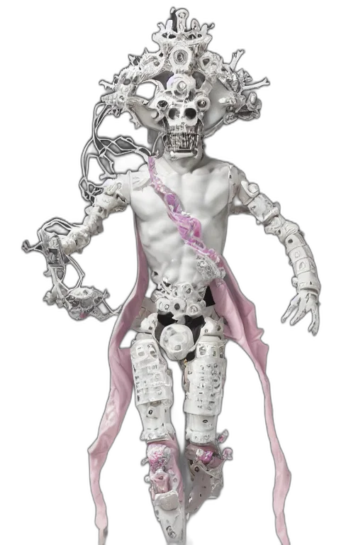 creature, concept art, 3d render, fantasy art, full, body, rococo, cyberpunk transparent PNG cut-out