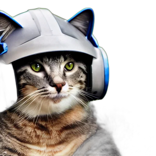 hat, animal, photorealistic, cyberpunk transparent PNG cut-out