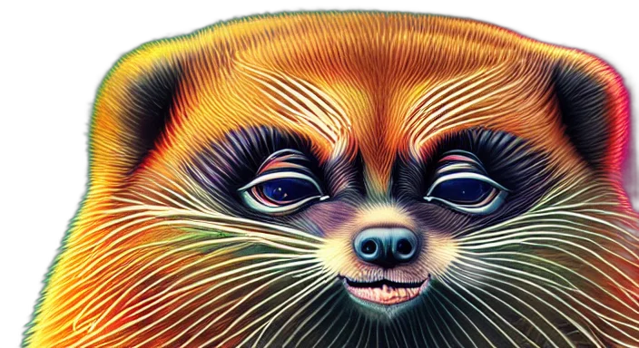 animal, mask, creature, face, photorealistic, watercolor, 3d render, concept art transparent PNG cut-out
