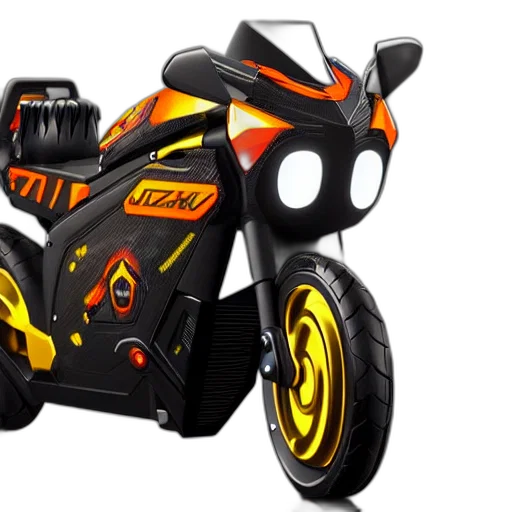 3d render, concept art, cartoon, cyberpunk, honda, cbr, motorcycle, concept transparent PNG cut-out