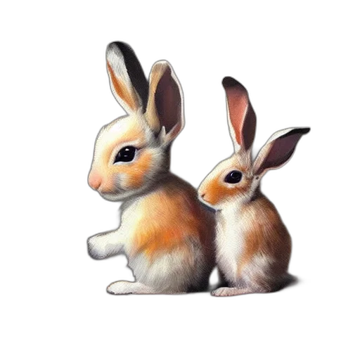 animal, oil painting, photorealistic, watercolor, concept art, painting, cute, baby transparent PNG cut-out