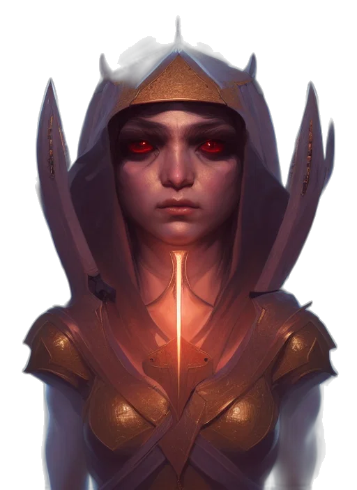 face, mask, staff, crown, fantasy art, concept art, pixel art, comic book art transparent PNG cut-out