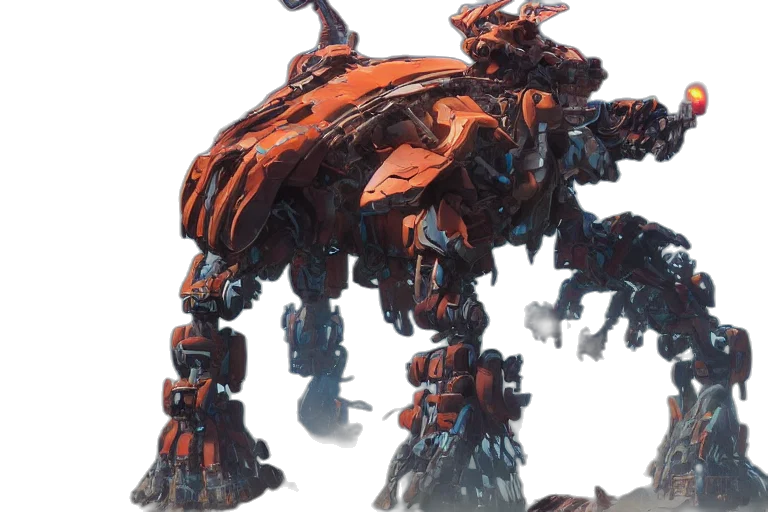 robot, dragon, weapon, creature transparent PNG cut-out