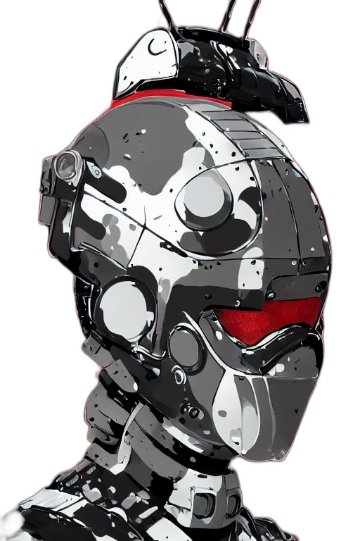 mask, robot, face, 3d render transparent PNG cut-out