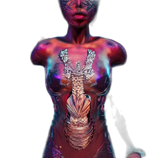 dress, creature, robot, jewelry transparent PNG cut-out
