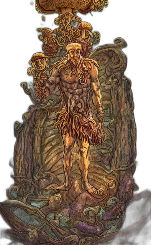 creature, staff, mask, crown transparent PNG cut-out