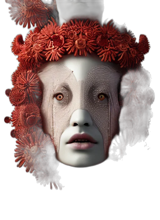 mask, face, creature, crown transparent PNG cut-out