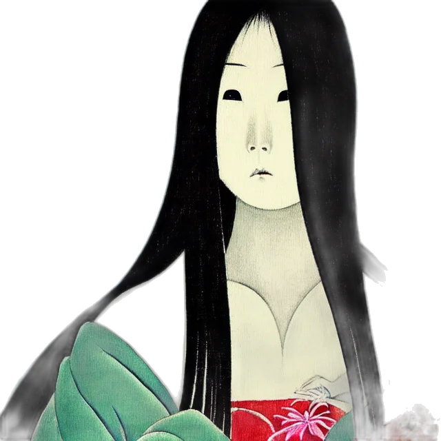 mask, dress, flower, fantasy art transparent PNG cut-out