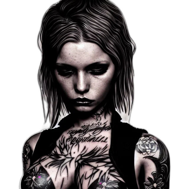 jewelry, face, dress, photorealistic, fantasy art, concept art, cyberpunk, dark transparent PNG cut-out