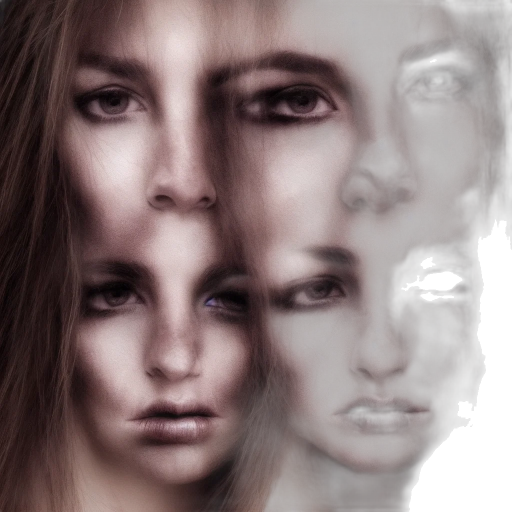 face, mask, photorealistic, 3d render, concept art, fantasy art, perfect, women transparent PNG cut-out