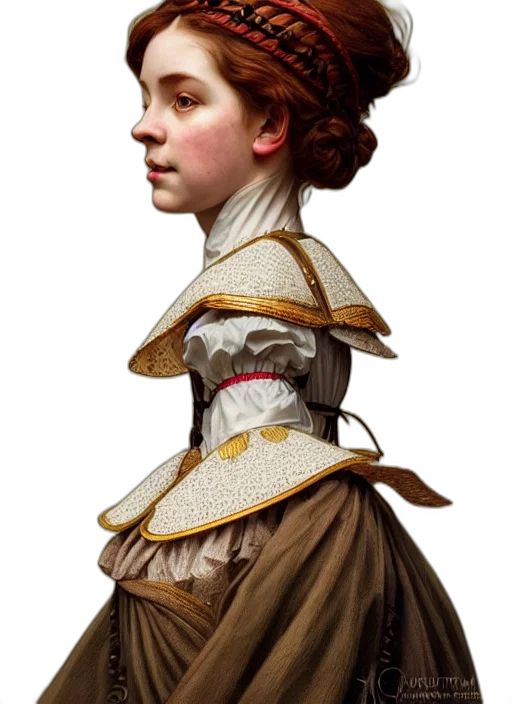 dress, face, staff, hat, photorealistic, concept art, fantasy art, oil painting transparent PNG cut-out