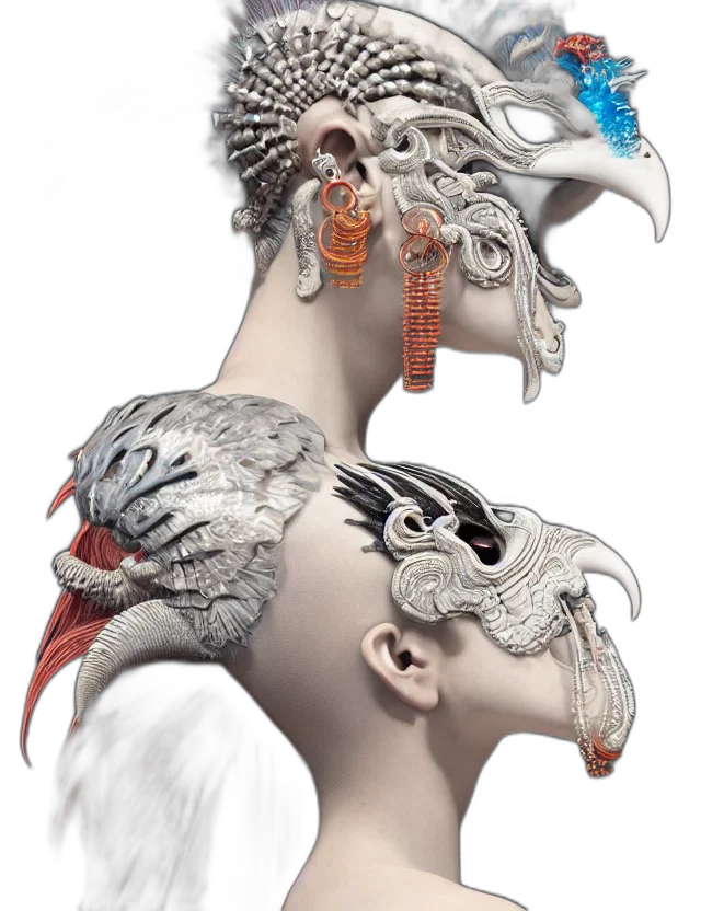 mask, dragon, jewelry, crown transparent PNG cut-out