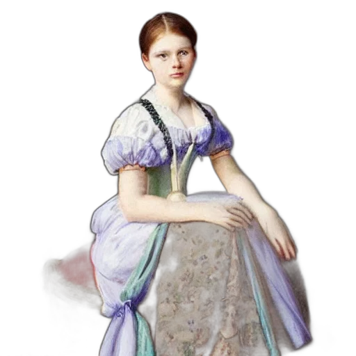 dress, staff, face, jewelry transparent PNG cut-out
