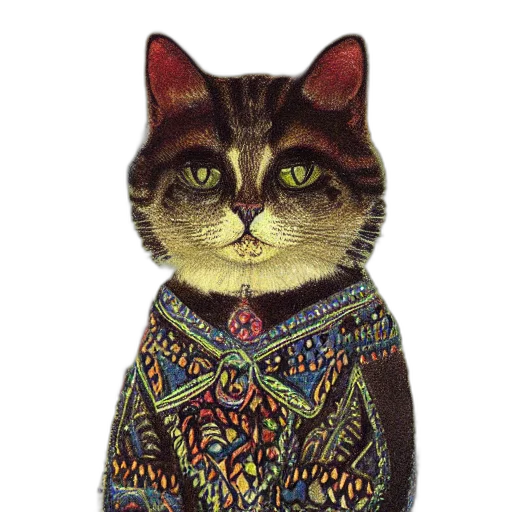 jacket, animal, photorealistic, oil painting transparent PNG cut-out