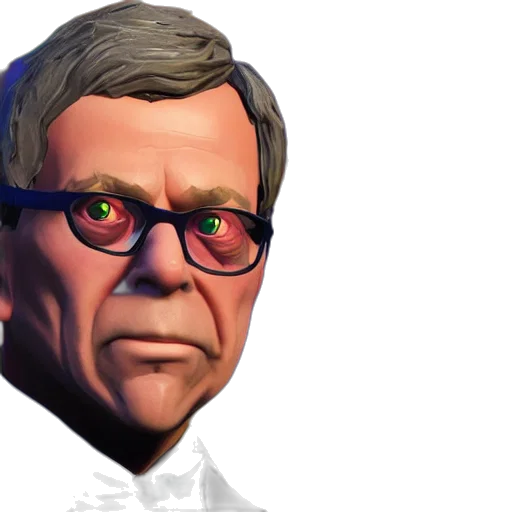 face, 3d render, photorealistic, concept art, cartoon, governor, mike, dewine transparent PNG cut-out