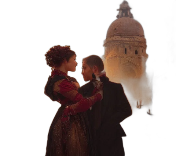 dress, concept art, photorealistic, city street transparent PNG cut-out
