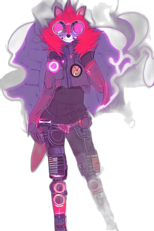 jacket, staff, robot, weapon transparent PNG cut-out