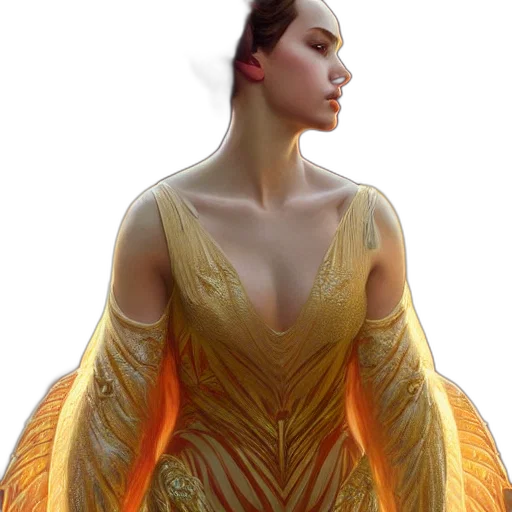 dress, crown, jewelry, dragon, fantasy art, concept art, photorealistic, 3d render transparent PNG cut-out
